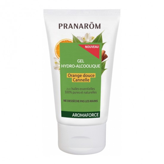 Pranarôm aromaforce gel hydro-alcoolique orange douce cannelle 50ml