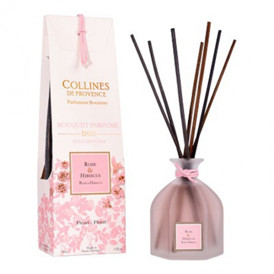 Collines de provence bouquet parfumé duo rose & hibiscus 100ml