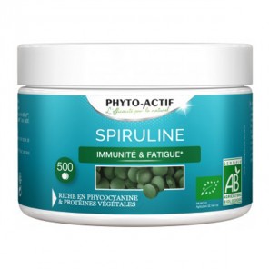 Phyto actif spiruline immunité & fatigue 500 comprimés