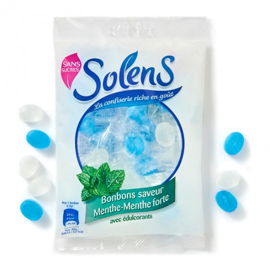 Solens bonbons menthe & menthe forte sans sucres 75g