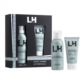 Lierac coffret noël homme baume après rasage + mousse de rasage