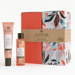 Sanoflore Coffret Noel 2021 certifié bio Rosa fresca Crème légère 40ml + mini Aqua rosa 50ml offerte