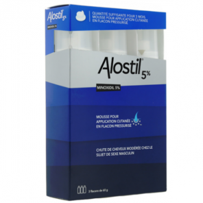 ALOSTIL 5 %, mousse pour application cutanée en flacon pressurisé 3x60g