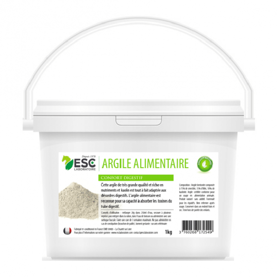 Esc laboratoire argile alimentaire confort digestif 1kg