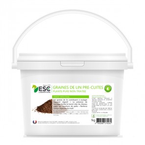 Esc laboratoire graines de lin précuites digestion cheval 1kg