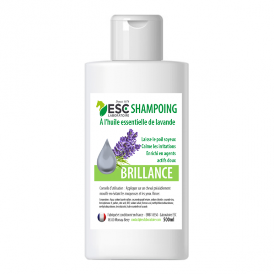 Esc laboratoire shampoing brillance soin nettoyant crins 500ml