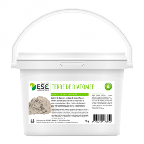 Esc laboratoire terre de diatomée parasites intestinaux 1kg