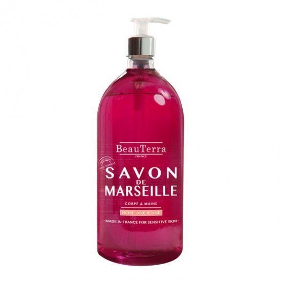 Beauterra savon de Marseille rose ancienne 300ml