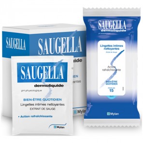 Saugella dermoliquide lingettes hygiène intime 6paquets/15