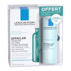 La roche-posay effaclar sérum ultra concentré 30ml + eau micellaire 50ml