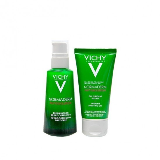 Vichy normaderm phytosolution soin quotidien double-correction 50ml + gel purifiant Intense 50ml