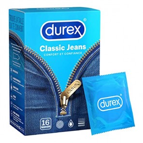 DUREX PRÉSERVATIFS CLASSIC JEAN X16