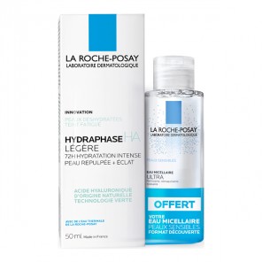 La roche-posay hydraphase HA légère50ml + eau micellaire 50ml