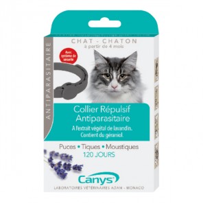 Asepta canys collier répulsif antiparasitaire chat et chaton