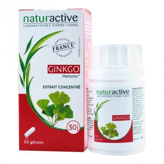 Naturactive ginkgo complément alimentaire boite 60 gélules