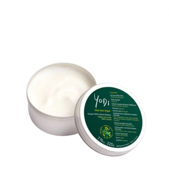 YODI Idéal Aloe Argan - Masque 100% naturel cheveux 220g