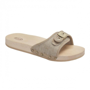 Scholl Iconic pescura flat flex canvas + suède beige taille 41