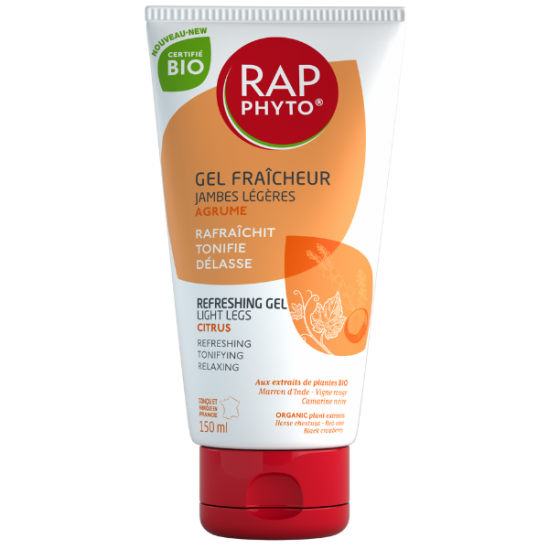 Rap Phyto Gel Fraîcheur Jambes Légères Agrume Bio 150 ml