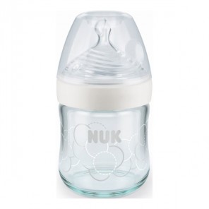 Nuk biberon nature sense tc silicone 0-6m M mixte verre 120ml