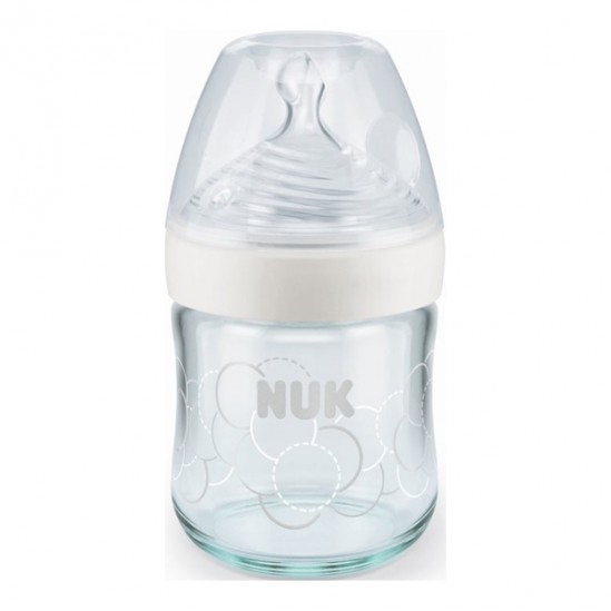 Nuk biberon nature sense tc silicone 0-6m M mixte verre 120ml