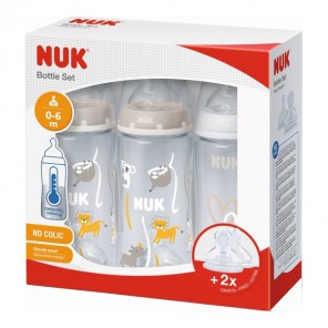 Nuk coffret fc+ tc 3 biberons et 2 tétines