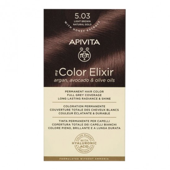 Apivita color elixir 5.03 brun clair or naturel