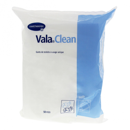 Hartman vala®clean gants de toilette à usage unique 50 pièces