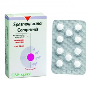 Vétoquinol spasmoglucinol antispasmodiques 20 comprimés