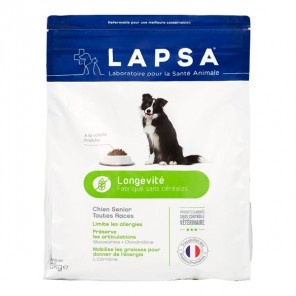 Lapsa senior longévité toutes races sans céréales  à la volaille fraiche 3kg