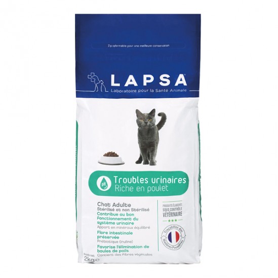 Lapsa chat adulte santé urinaire onp riche en poulet 2kg