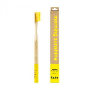 F.e.t.e brosse à dents bambou medium jaune