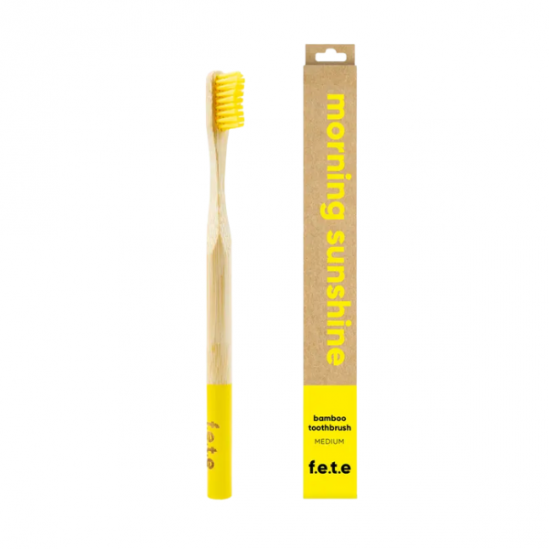 F.e.t.e brosse à dents bambou medium jaune