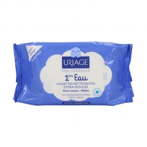 Uriage bébé 1ère eau lingettes nettoyantes extra-douces x25