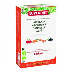 Superdiet Quatuor Acérola tonique bio 20 ampoules