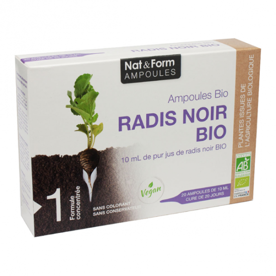 Nat&Form Radis noir bio 20 ampoules