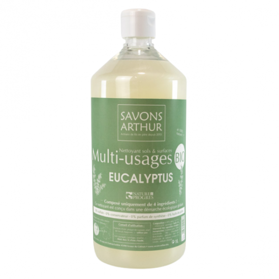 Savons Arthur nettoyant multi-usages bio à l’eucalyptus 1l