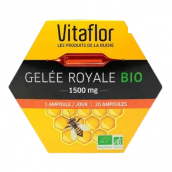 Vitaflor gelée royale bio 1500mg 20 ampoules