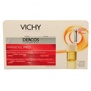 Vichy dercos aminexil pro anti-chute intensif femme 18 Ampoules