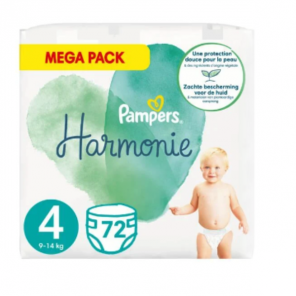 Pampers Harmonie 72 couches Taille 4 ( 9 - 14kg )