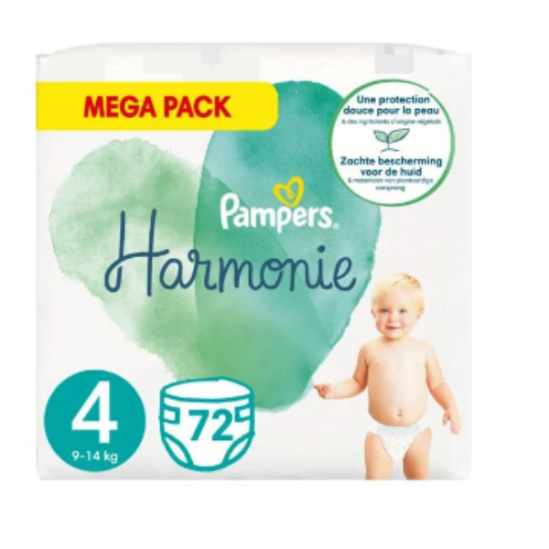 Pampers Harmonie 72 couches Taille 4 ( 9 - 14kg )