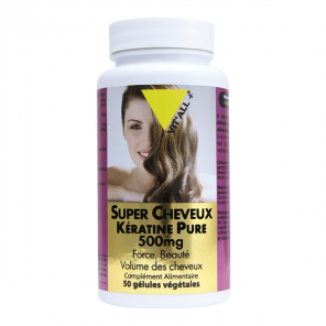 Vitall+ super cheveux keratine 500mg 50 gélules