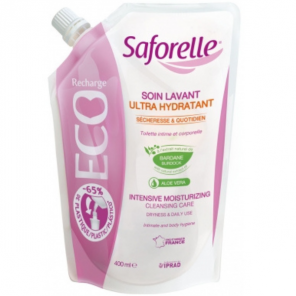 Saforelle soin lavant ultra hydratant eco-recharge 400ml