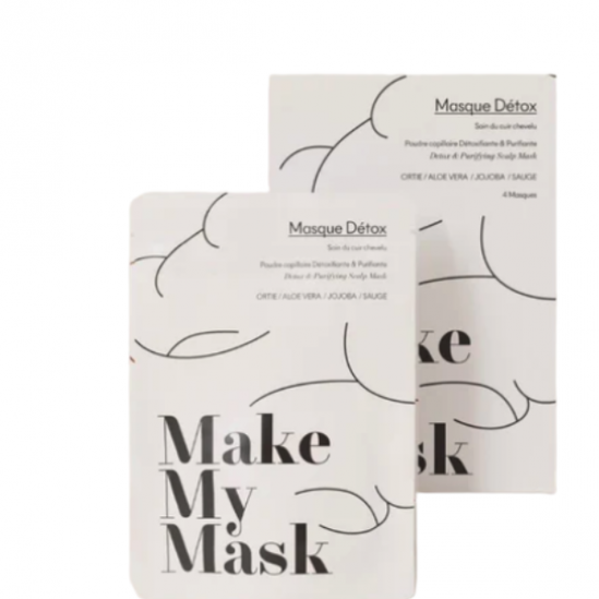 MakeMyMask  masque détox  x 4 applications pour cuir chevelu gras