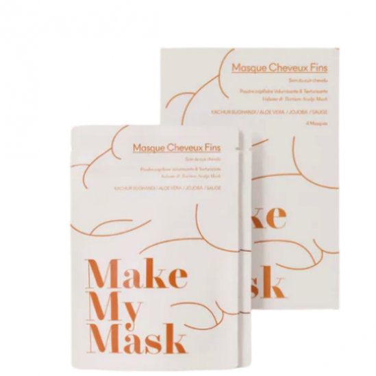 MakeMyMask masque cheveux fins Pack de 4 masques pour une cure d'un mois.