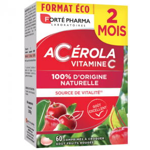 Forté Pharma Energie Acérola goût fruits rouges 60 comprimés