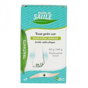 Feuille de Saule Tout prêt Cor 40g/100g 9 emplâtres