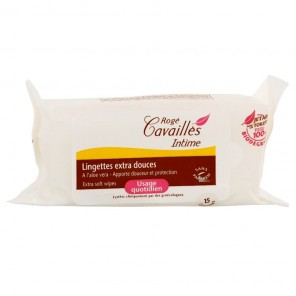 Rog&eacute Cavaill&egraves lingettes intime extra-douces 15 lingettes