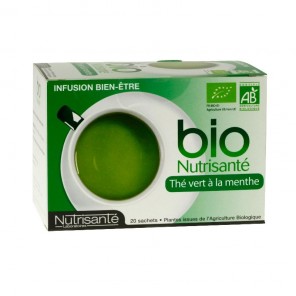 Bio Nutrisanté thé vert à la menthe 20 sachets